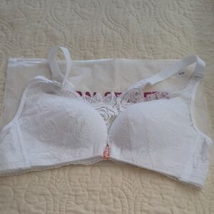 Elegant White Lace Bra